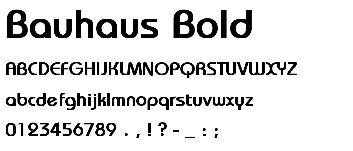 Bauhaus Bold font